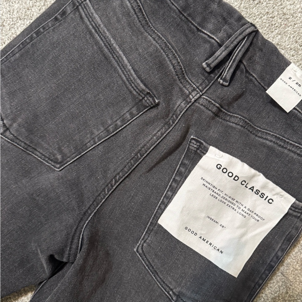 Good American Men's Dark Gray Straight Jeans
